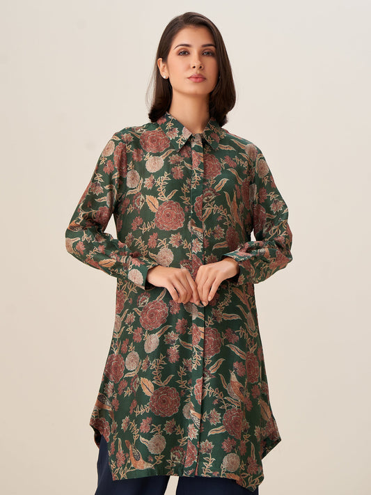 Casual Comfort  Digital Print Tunic Top