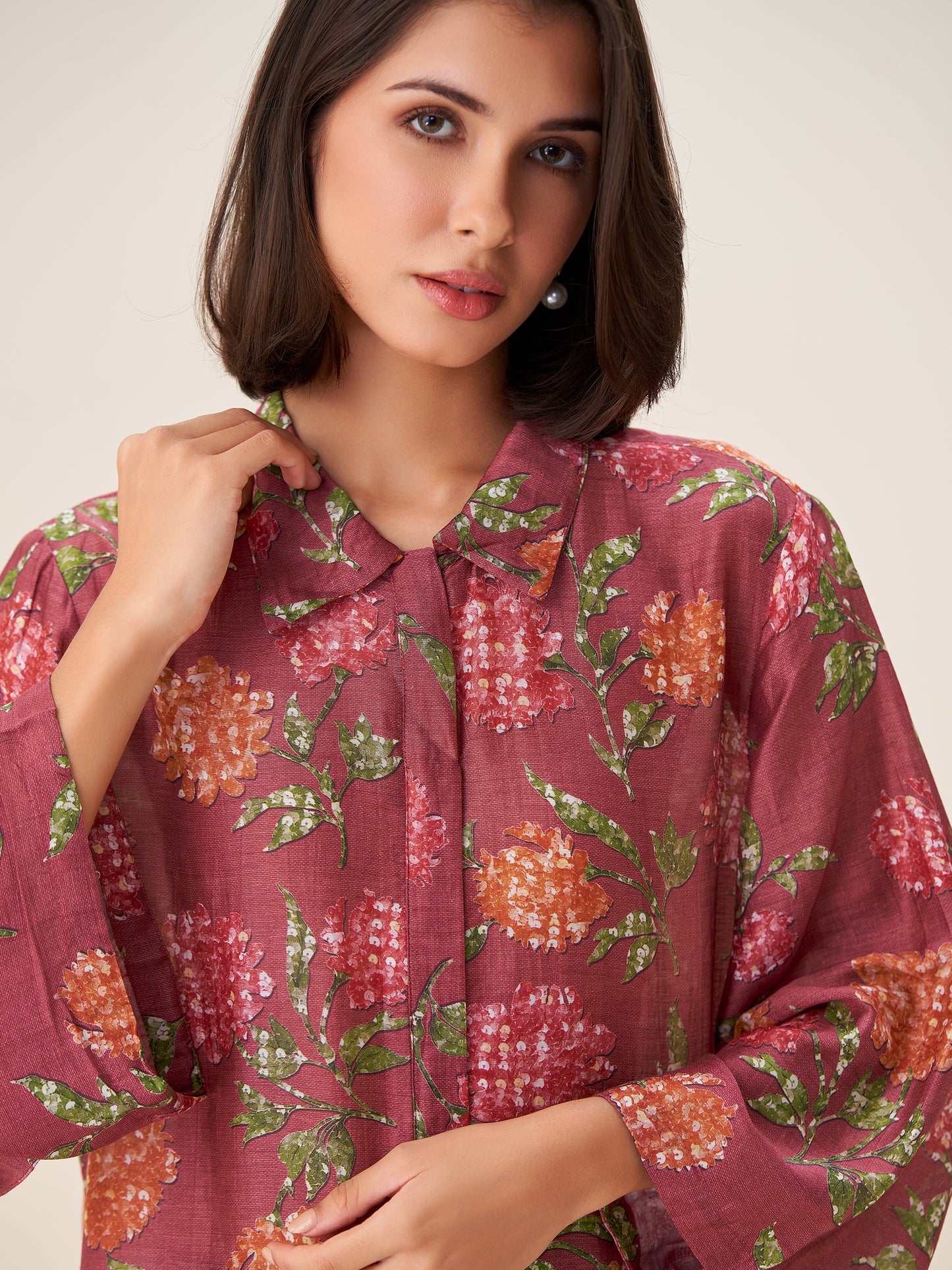 Velora Luxe Digital Print Top