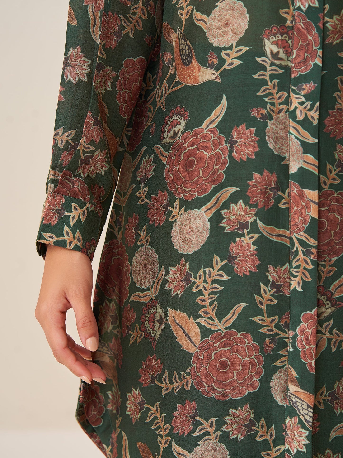 Graceful Digital Print Tunic Top