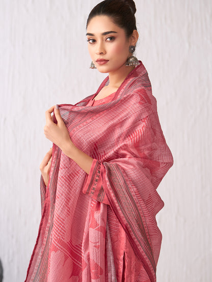 Jhil Mil Luxe Italian Satin  Kurta Set with Dupatta