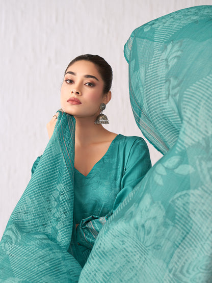 Jhil Mil Luxe Italian Satin  Kurta Set with Dupatta