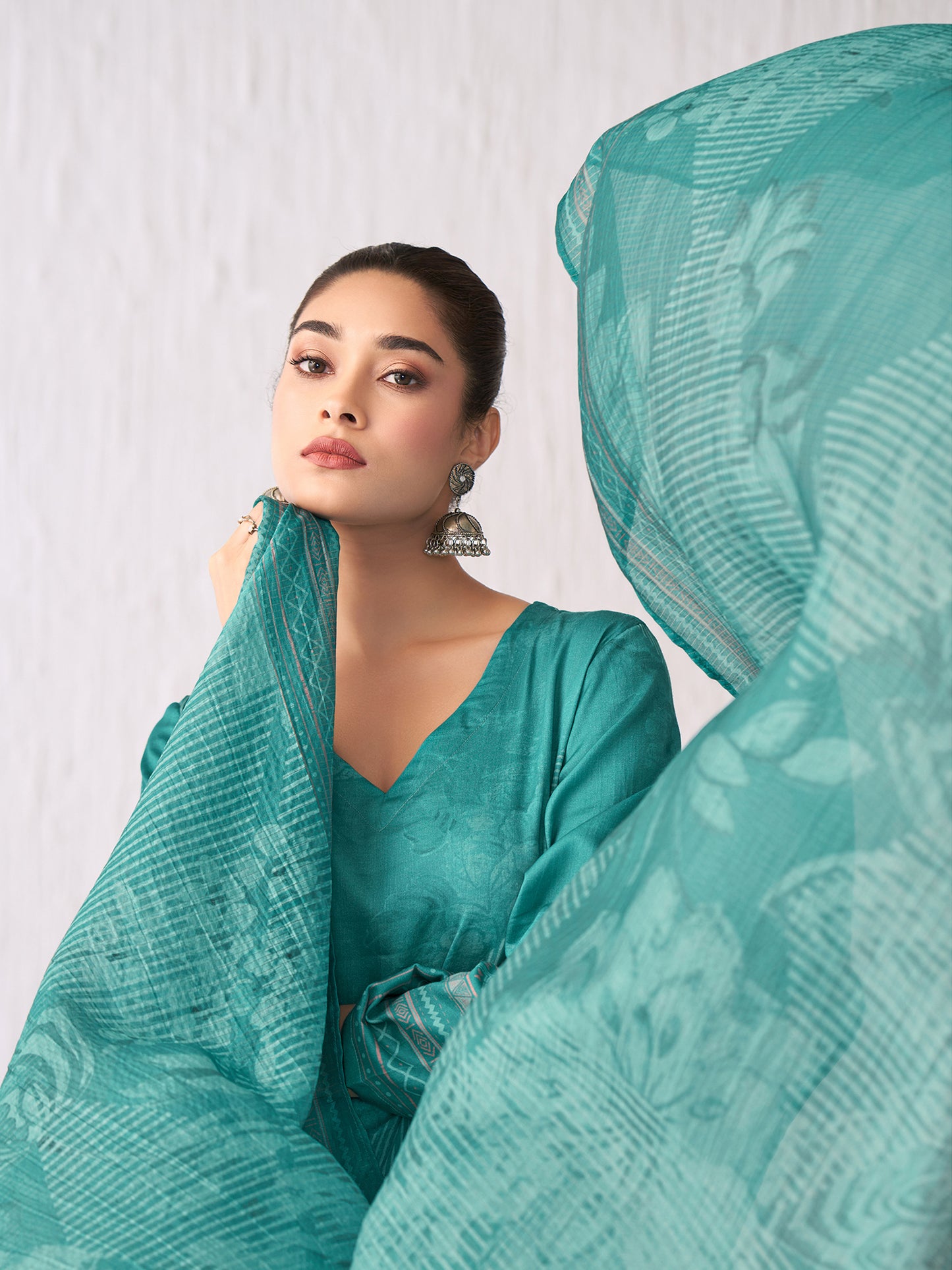 Jhil Mil Festive Italian Satin  Kurta Set with Dupatta