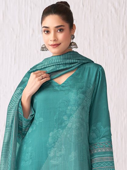 Jhil Mil Luxe Italian Satin  Kurta Set with Dupatta