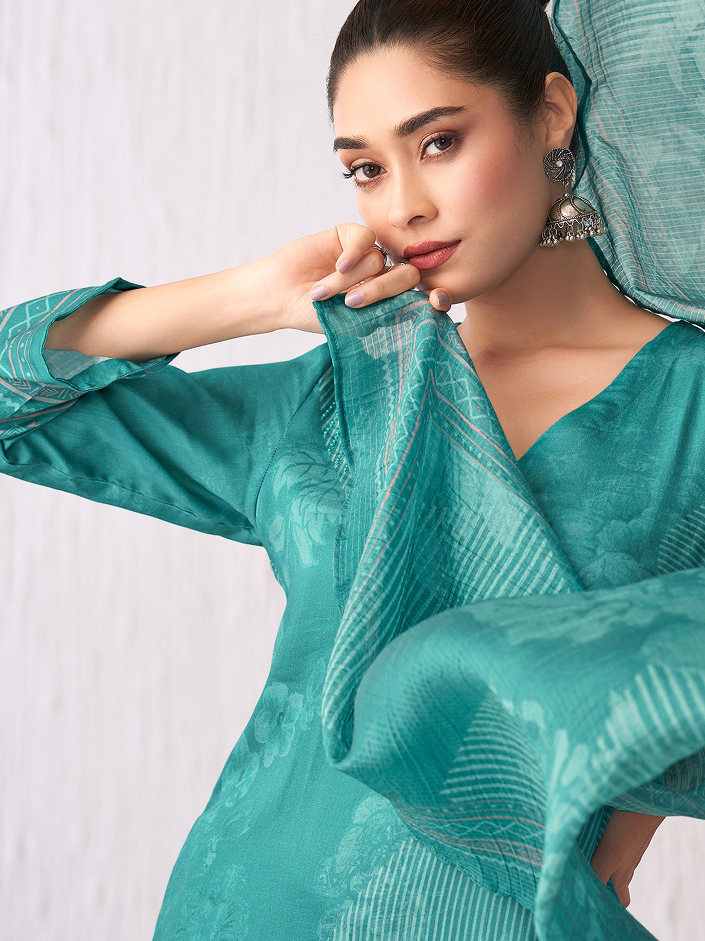 Jhil Mil Classic Italian Satin  Kurta Set with Dupatta