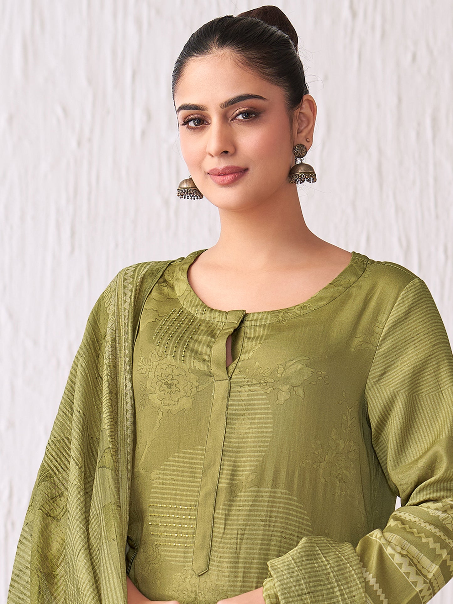 Jhil Mil Charm Italian Satin  Kurta Set with Dupatta