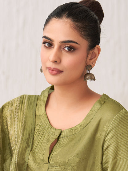 Jhil Mil Charm Italian Satin  Kurta Set with Dupatta