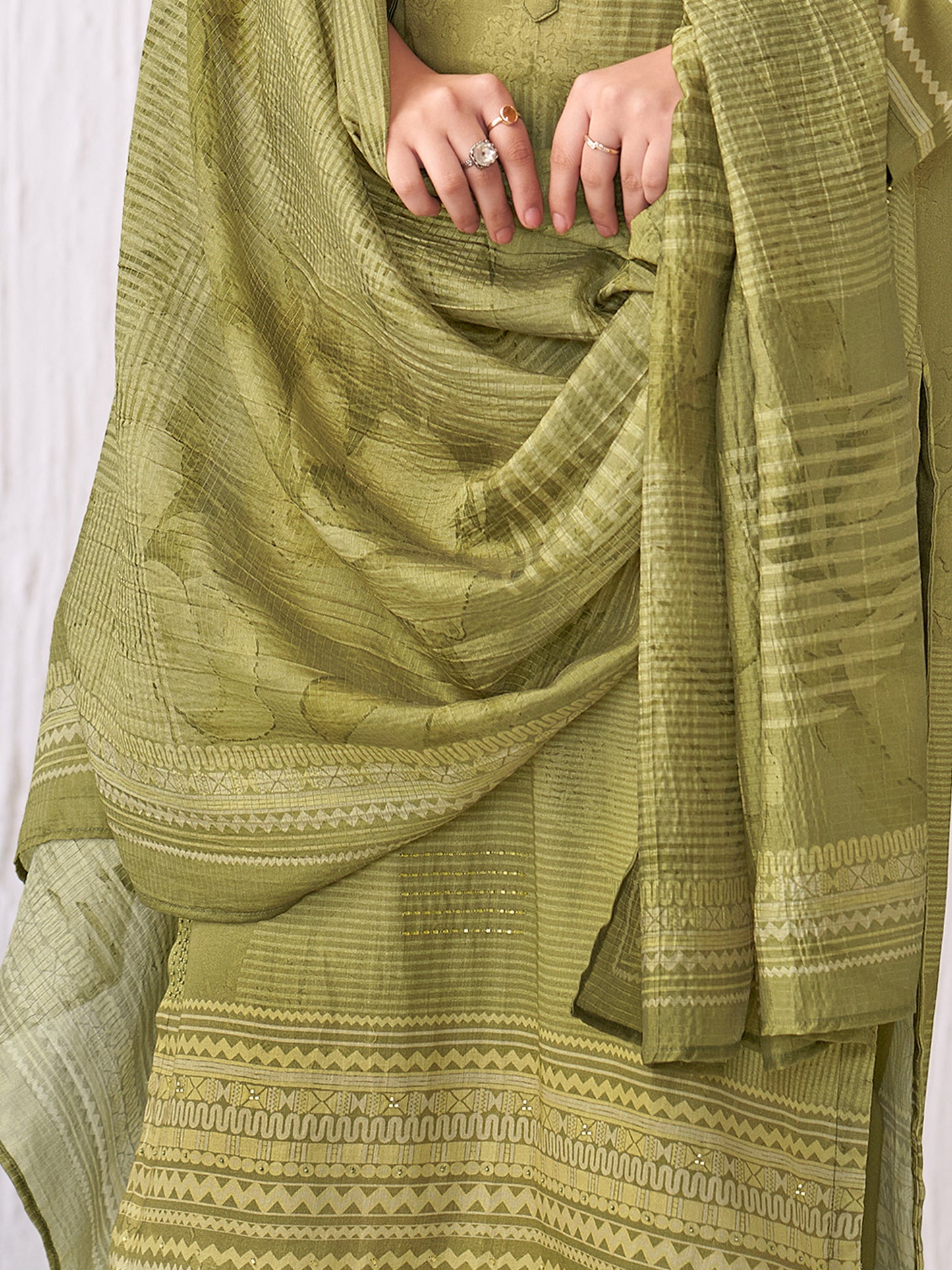 Jhil Mil Elegant Italian Satin  Kurta Set with Dupatta