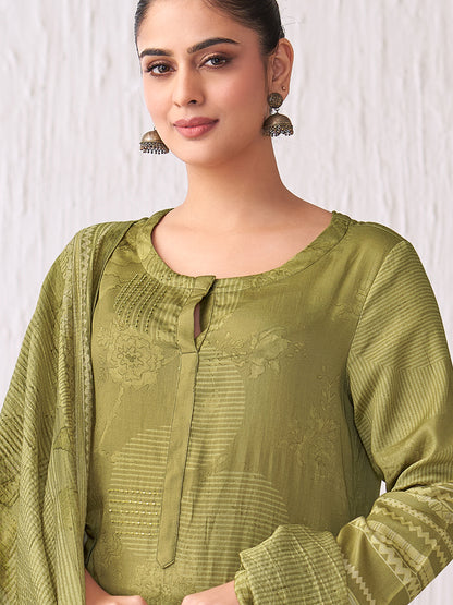 Jhil Mil Luxe Italian Satin  Kurta Set with Dupatta