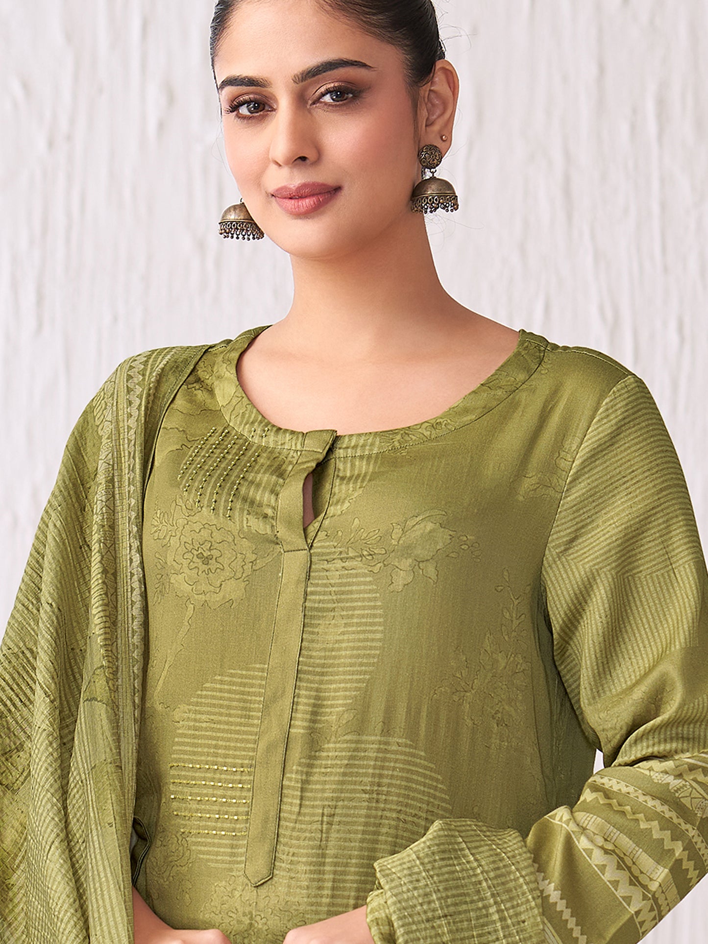 Jhil Mil Classic Italian Satin  Kurta Set with Dupatta