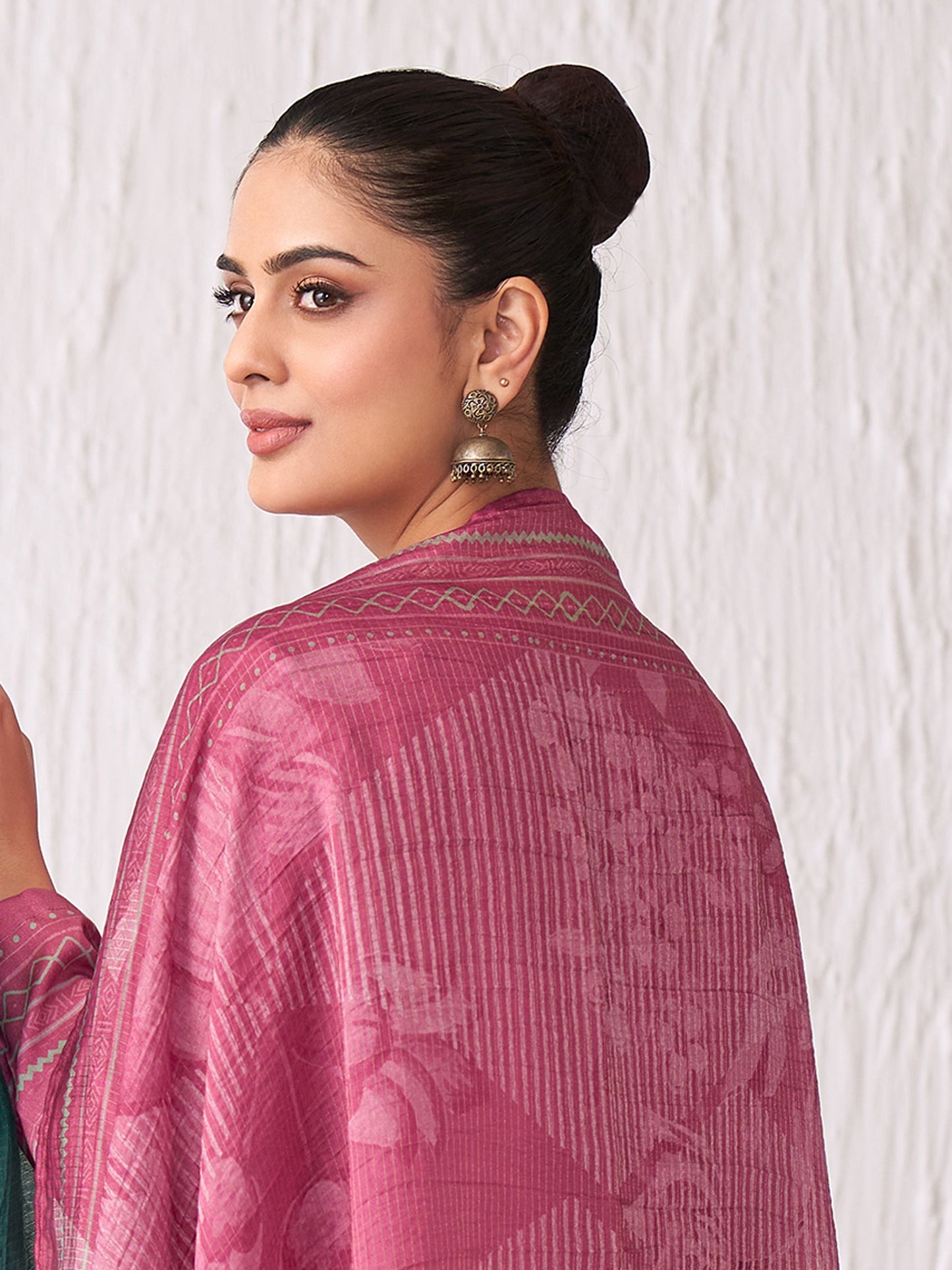 Jhil Mil Classic Italian Satin  Kurta Unstitched Set with Dupatta