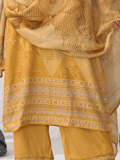 Jhil Mil Luxe Italian Satin  Kurta Set with Dupatta