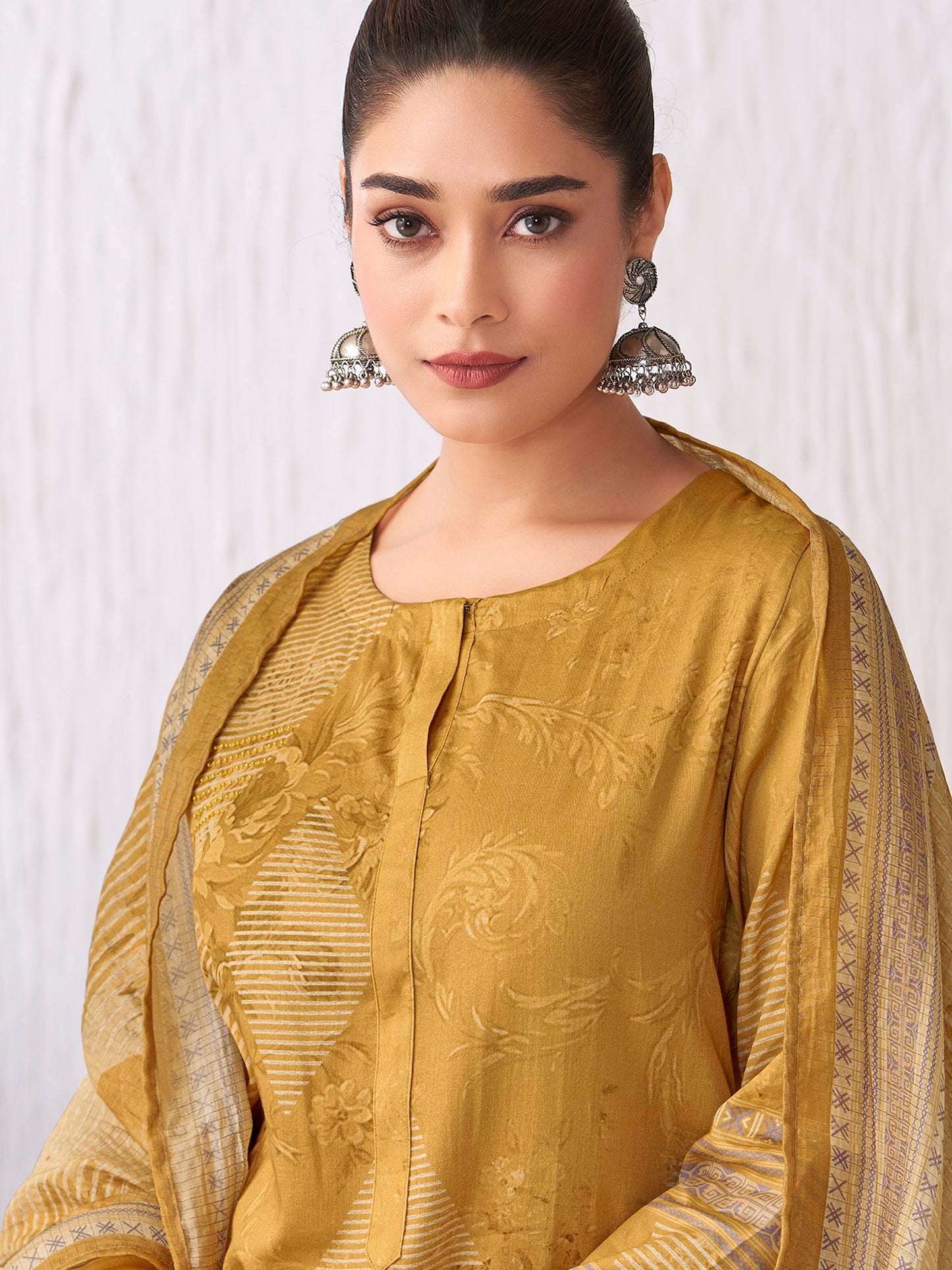 Jhil Mil Luxe Italian Satin  Kurta Set with Dupatta