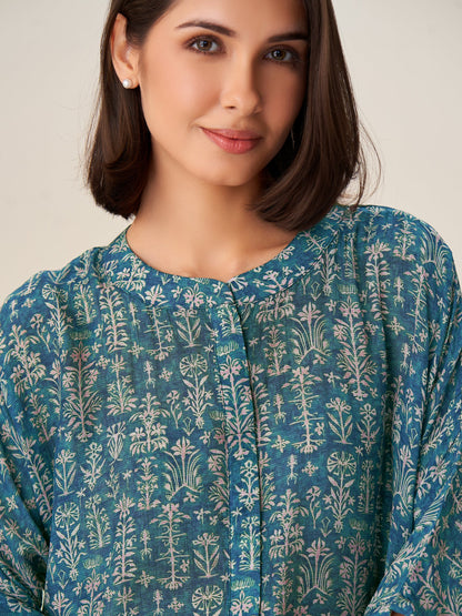 Graceful Digital Print Tunic Top