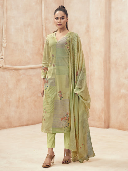 DITYA Tranquil Green Pure Cotton Suits Set