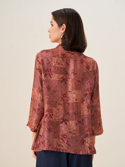 Velora Luxe Digital Print Top