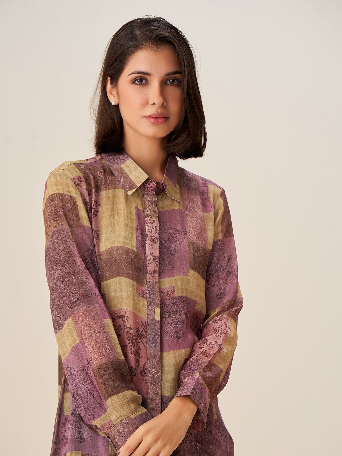 Graceful Digital Print Tunic Top