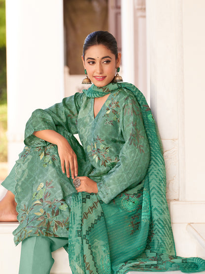 SHAGUN RAMA Simmer Suit Set With  Handwork &Embroidery Or Threadle