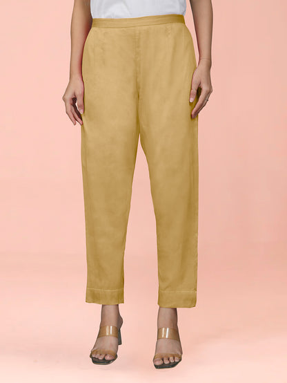 Mustard Cotton Satin Bottom