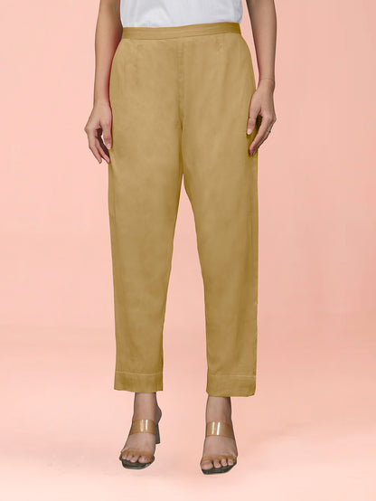 Yellow Cotton Satin Bottom