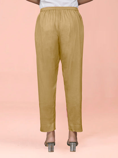 Yellow Cotton Satin Bottom