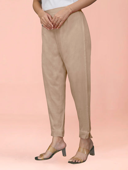 Chikoo Cotton Satin Bottom