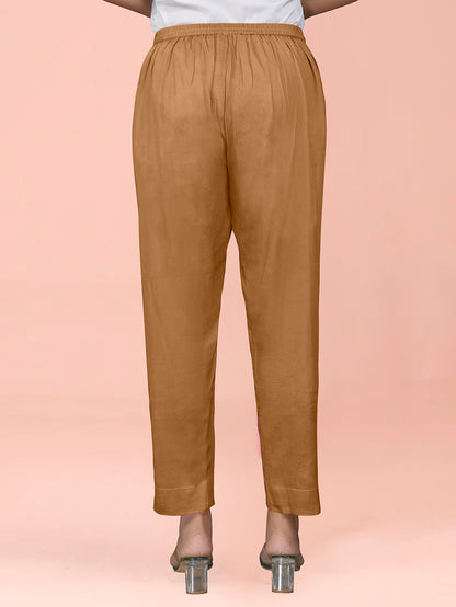 Dark Mustard Cotton Satin Bottom