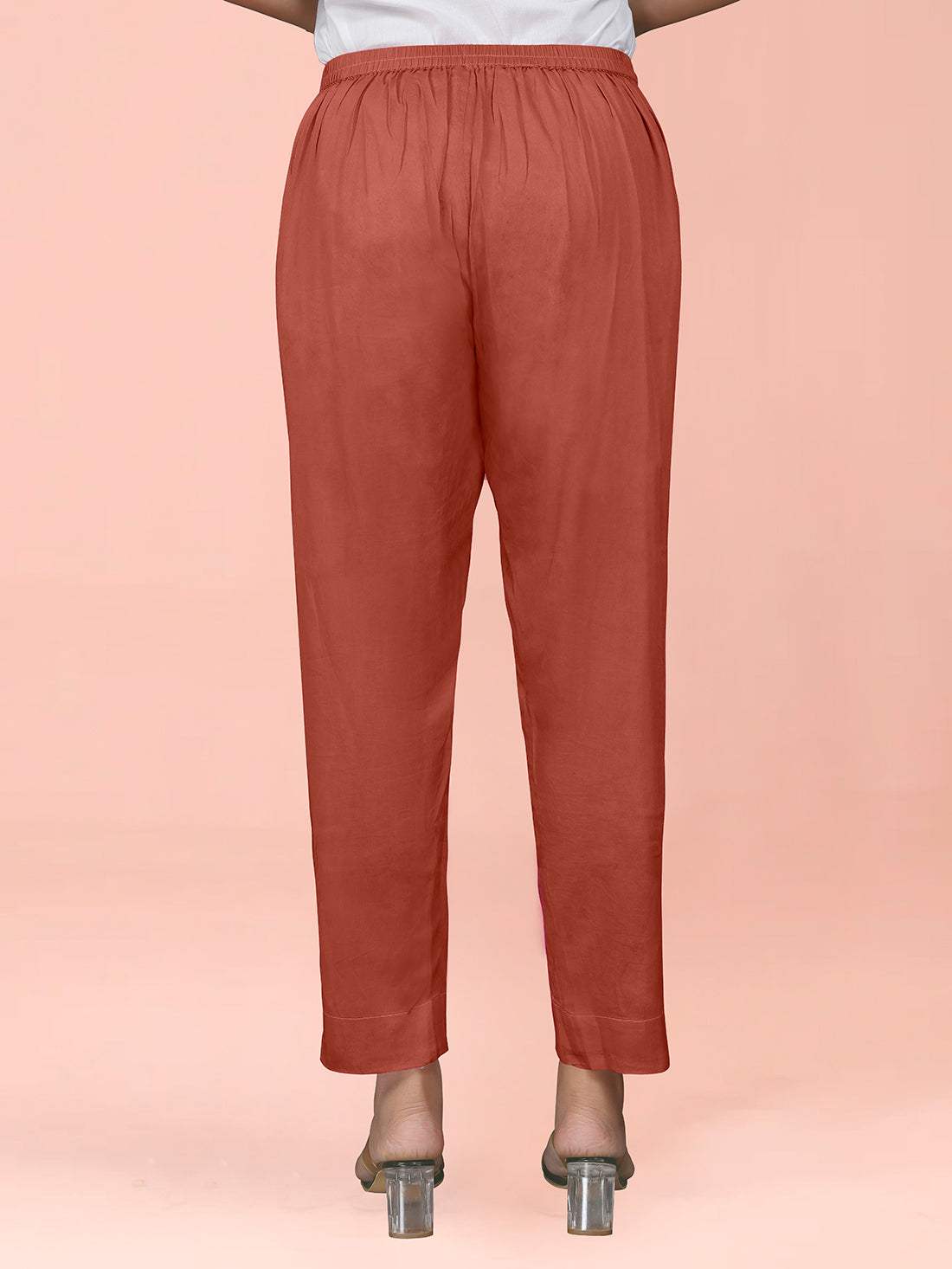 Metallic Orange Cotton Satin Bottom