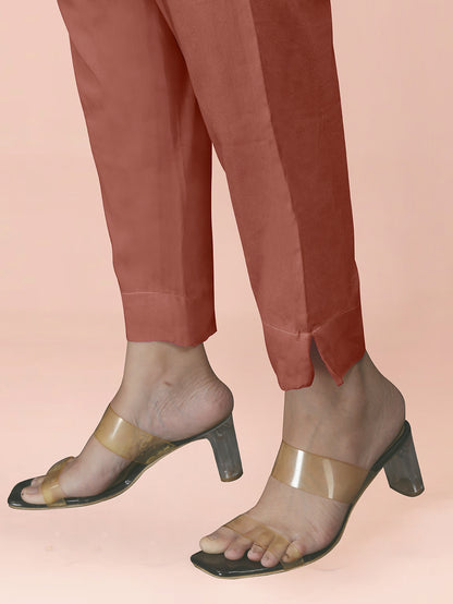 Metallic Orange Cotton Satin Bottom