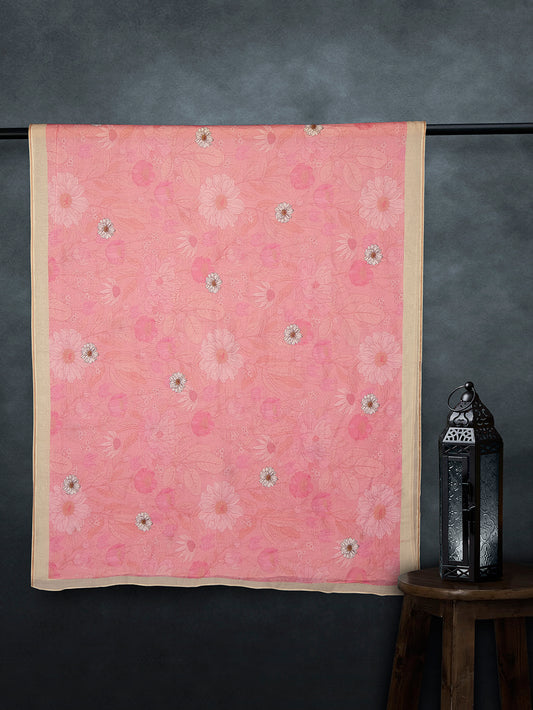 Premium Cotton Muslin Base Dupatta Rust