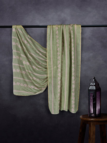 Premium Cotton Muslin Base Dupatta Dusty Green