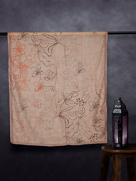 Stylish Cotton Print Fancy Dupatta Chiku