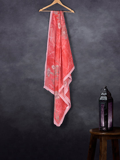 Luxe Organza Base Dupatta Red