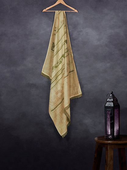 Stylish Cotton Print Fancy Dupatta Grey