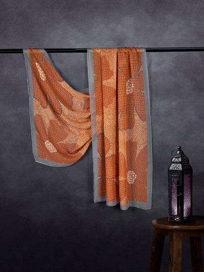 Elegant Linen Fancy Dupatta Light Yellow
