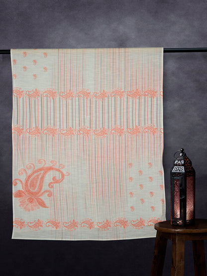 Elegant Linen Fancy Dupatta White