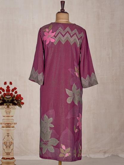 Elegant Wine Pure Base Kurti with Soft Flowing Fabric and Exquisite Finish