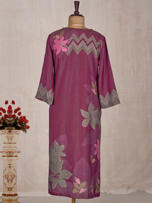 Elegant Wine Pure Base Kurti with Soft Flowing Fabric and Exquisite Finish