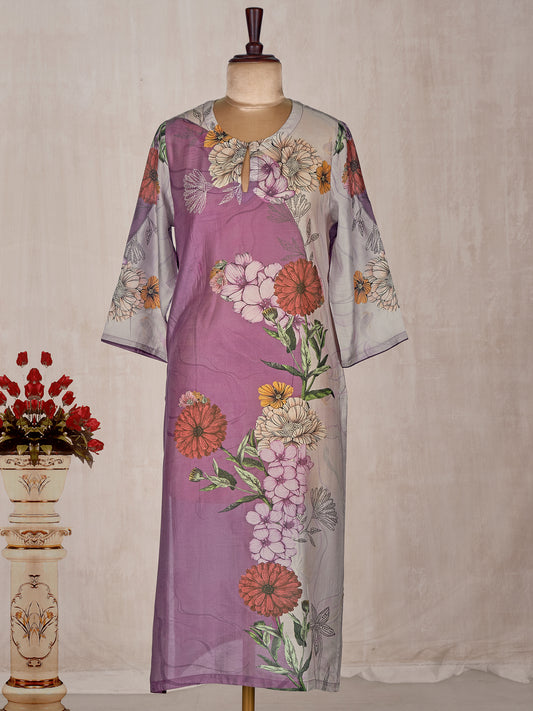 Sophisticated Wine Pure Base Kurti with Flawless Stitching and Graceful Design