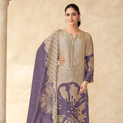 Laveena Luxe Pure Fancy Simmer Kurta Unstitched Set with Dupatta