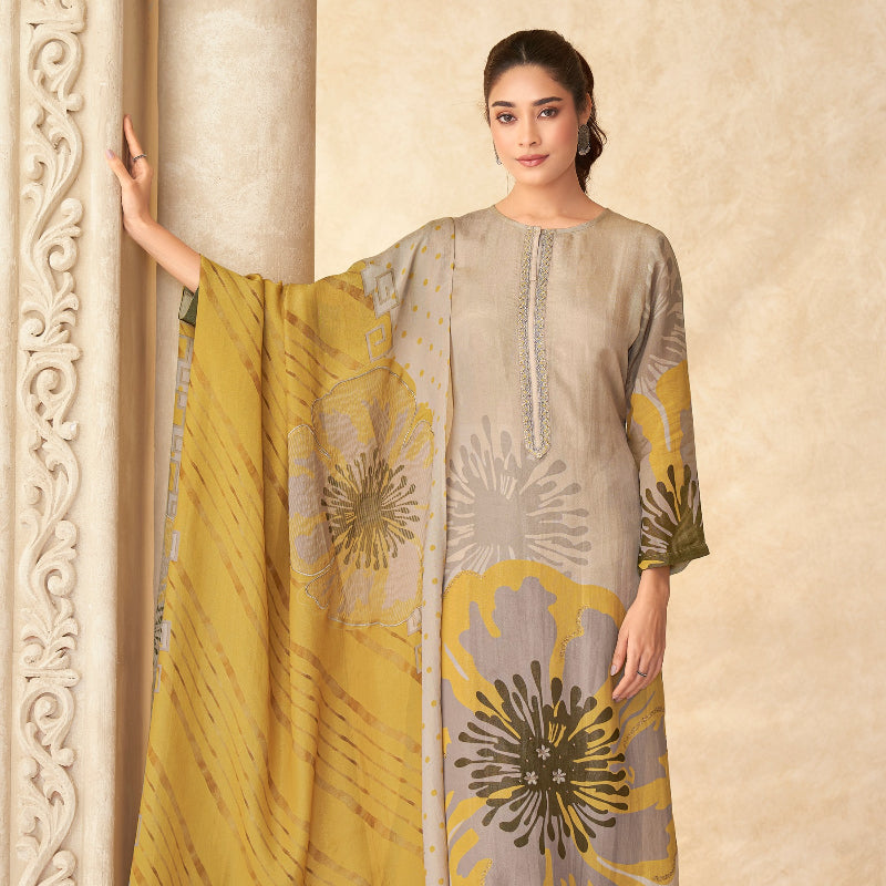 Laveena Luxe Pure Fancy Simmer Kurta Unstitched Set with Dupatta